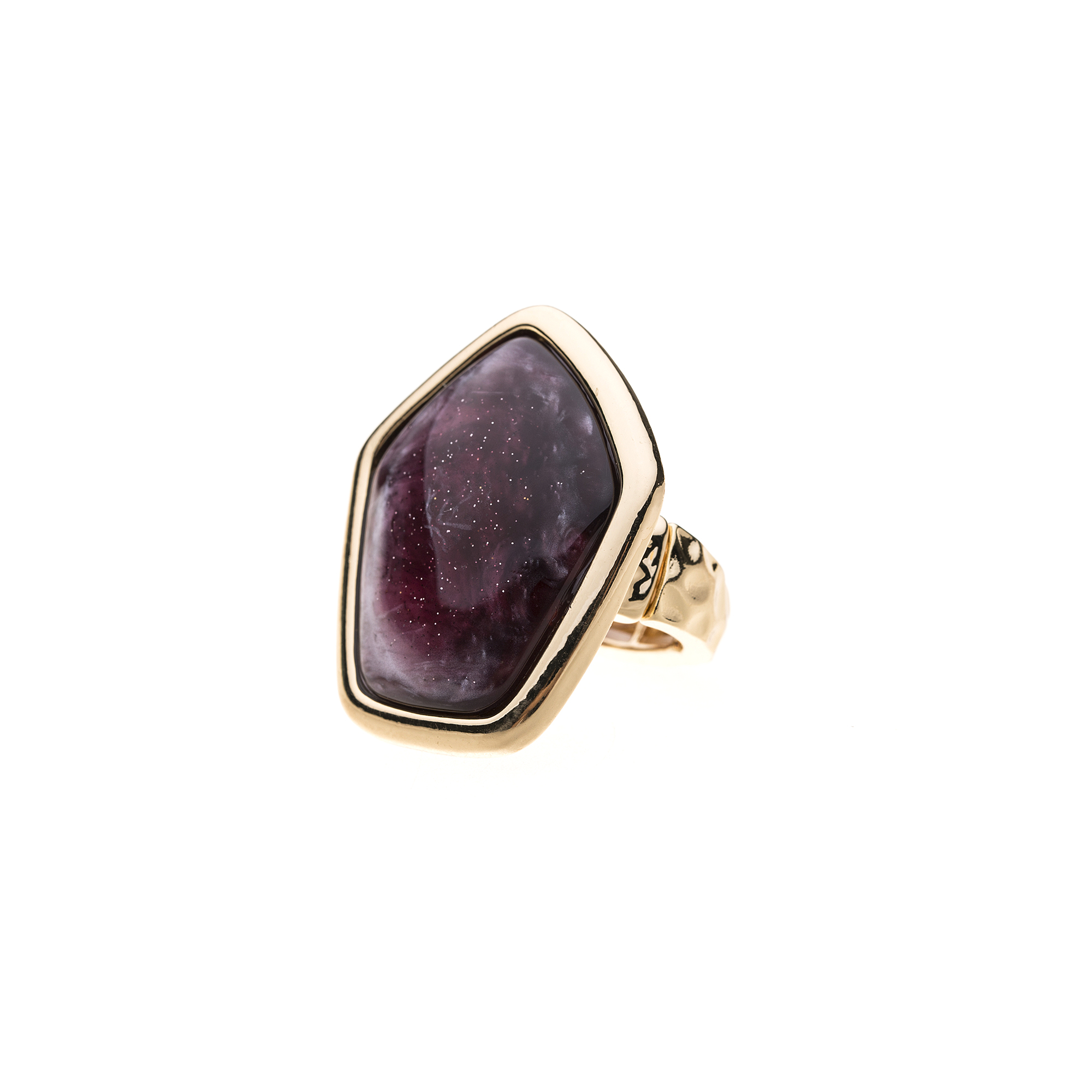 Statement Ring Fünfeck Glitzer