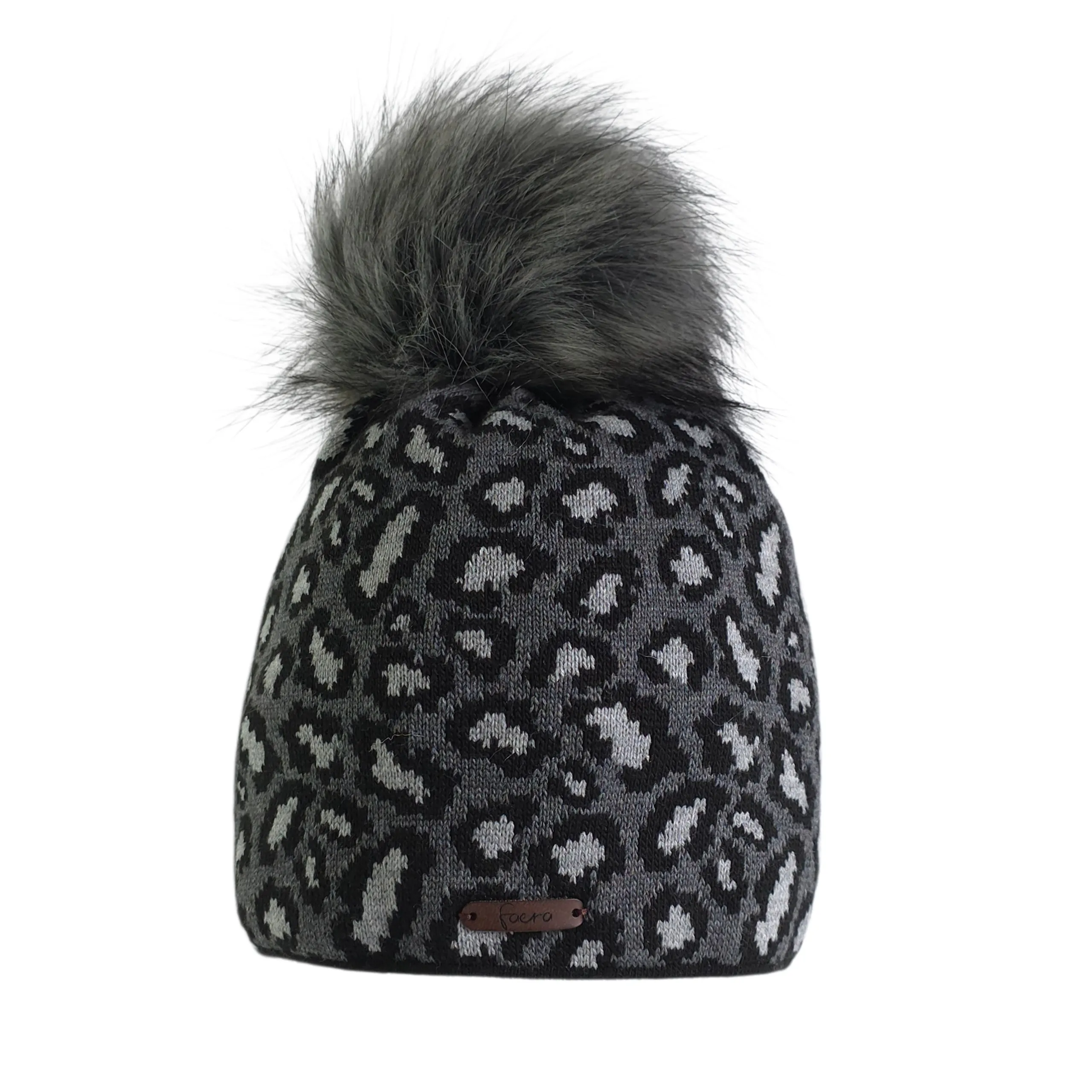 Bommelmütze Leomuster