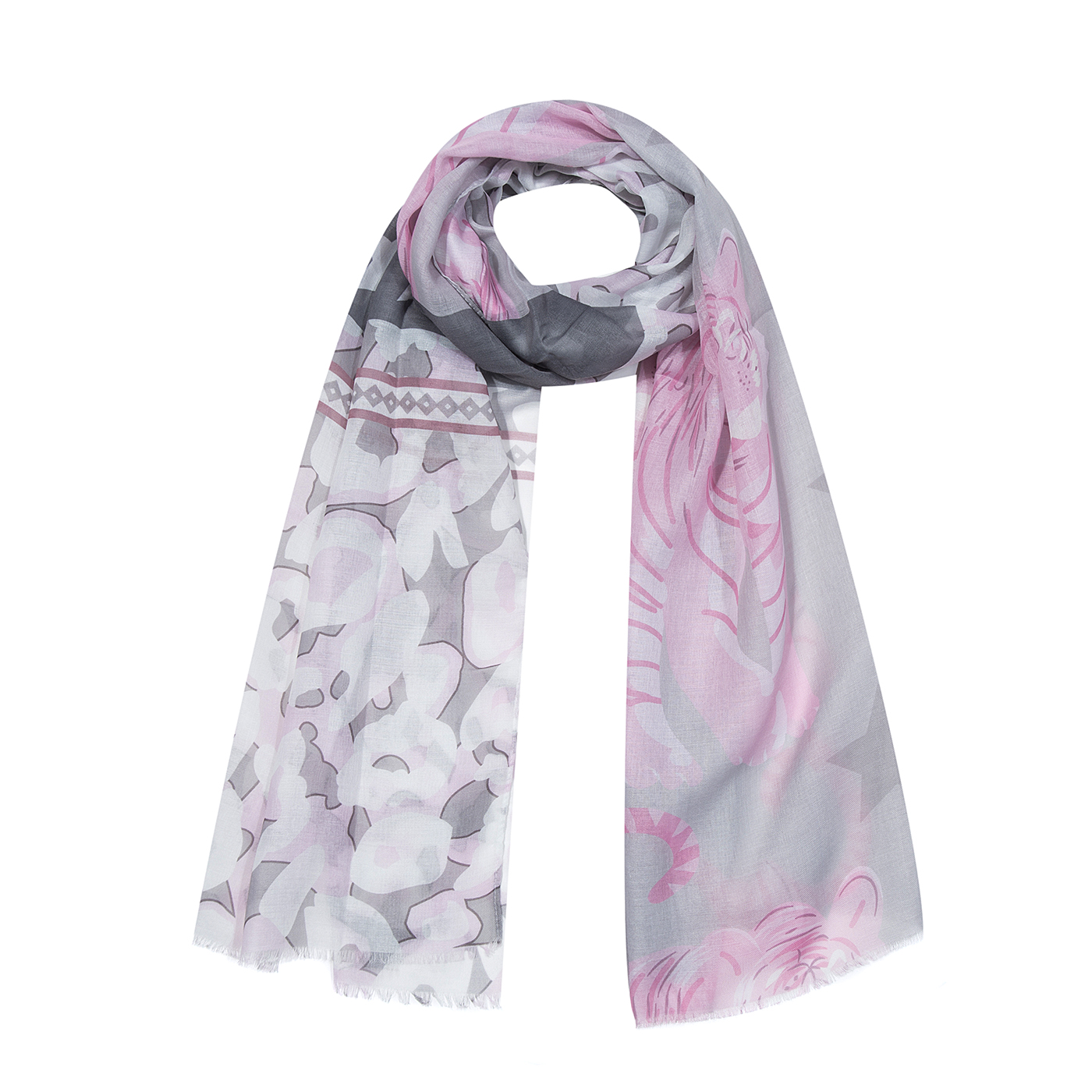 Schal Patchwork Tiger