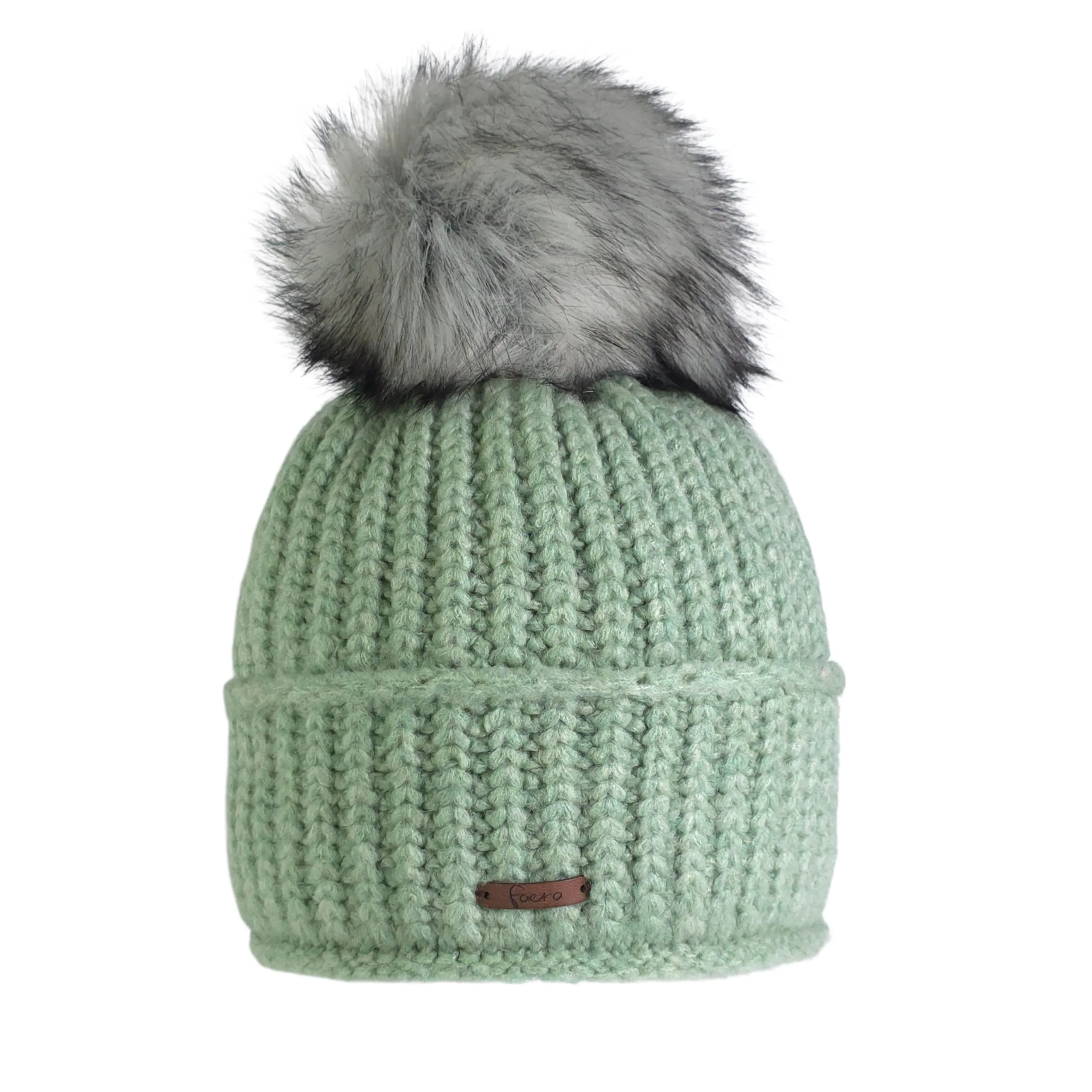 Damen Strickmütze Rippstrick