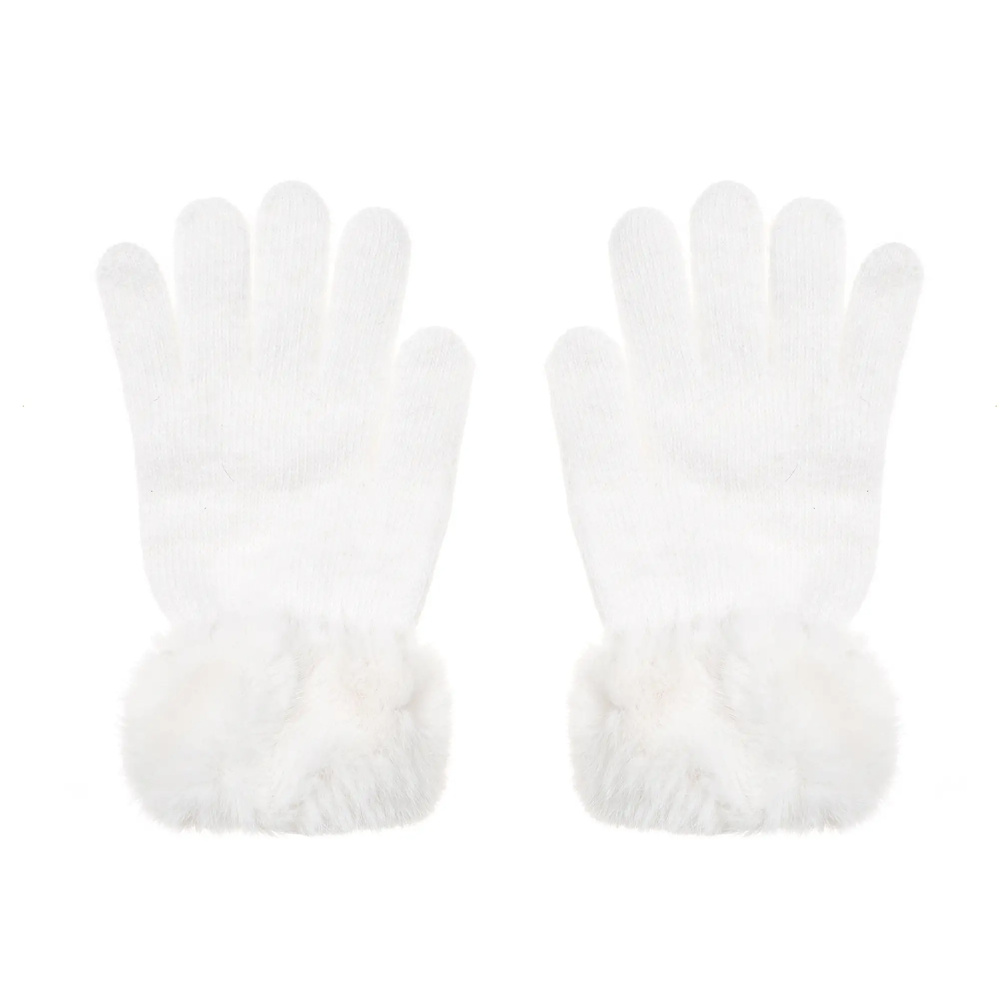 Handschuhe Uni mit Fellbesatz