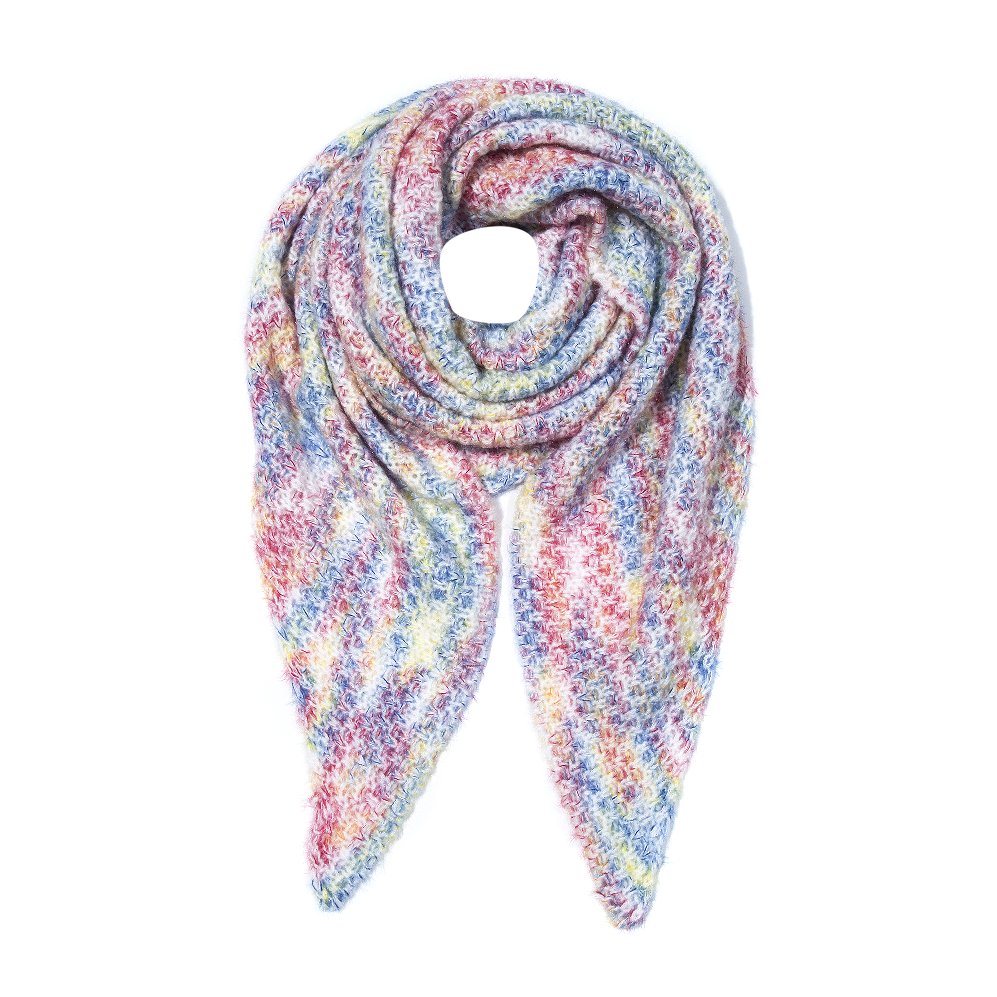 Dreieckstuch Strick Multicolor