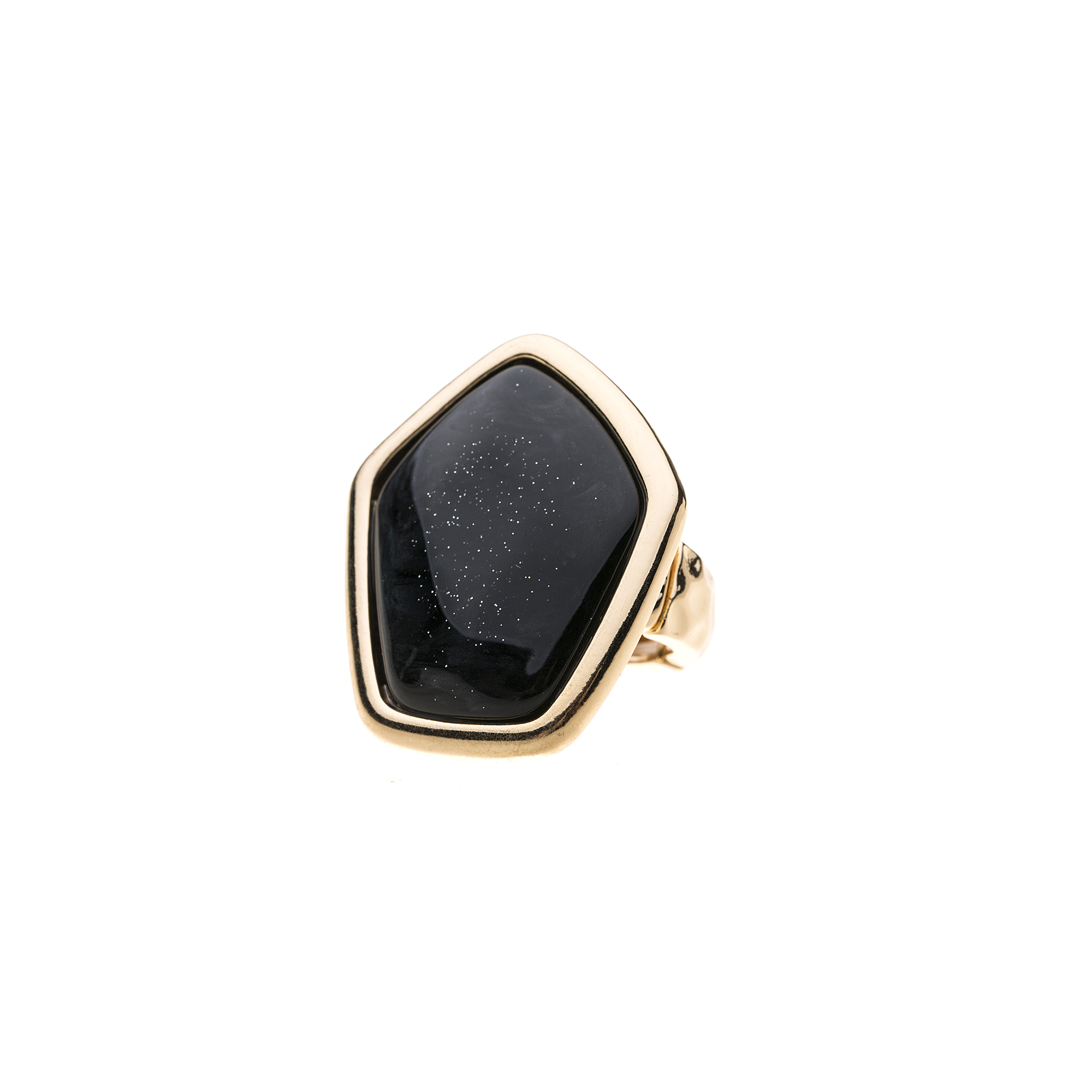 Statement Ring Fünfeck Glitzer