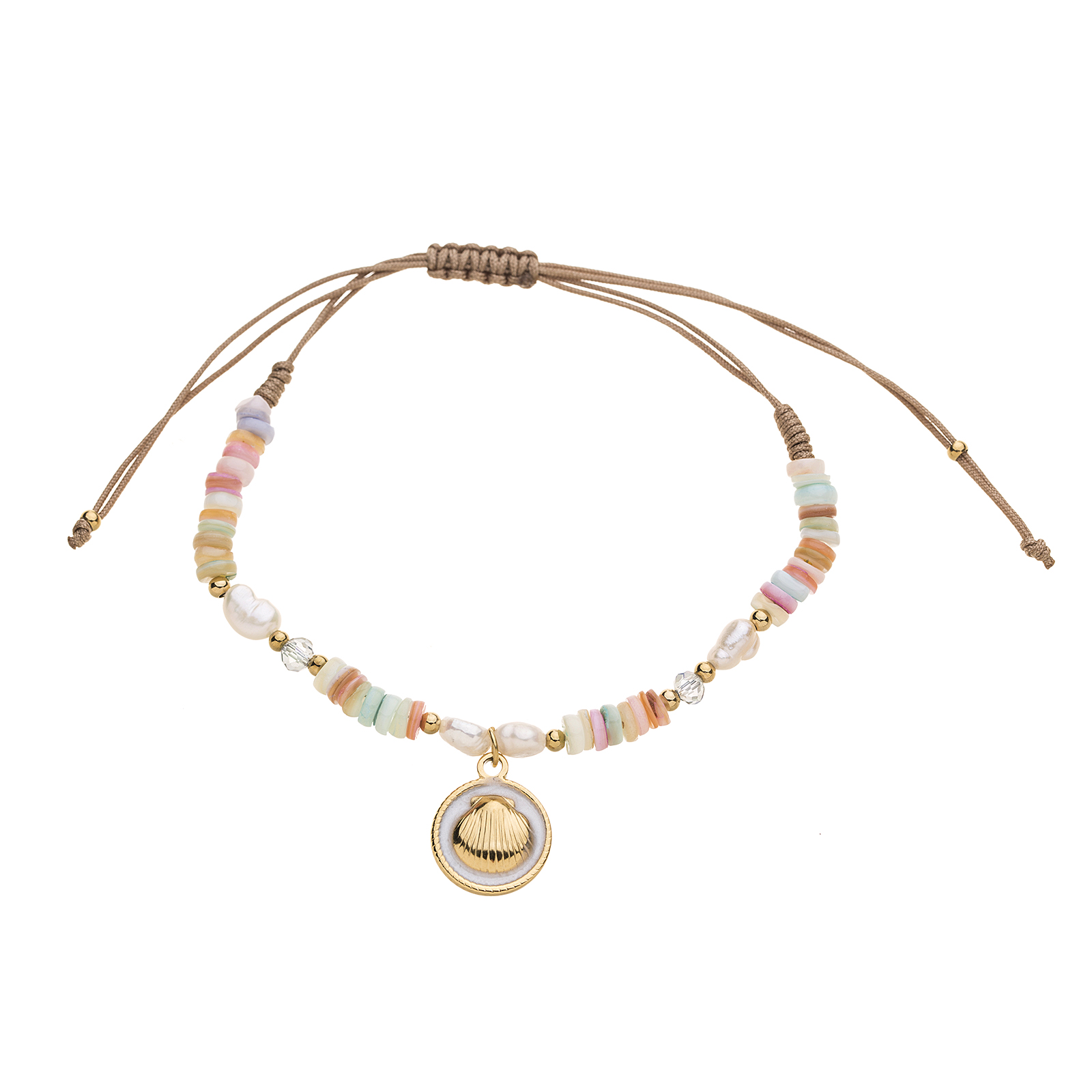 Zugarmband Naturstein Muscheln