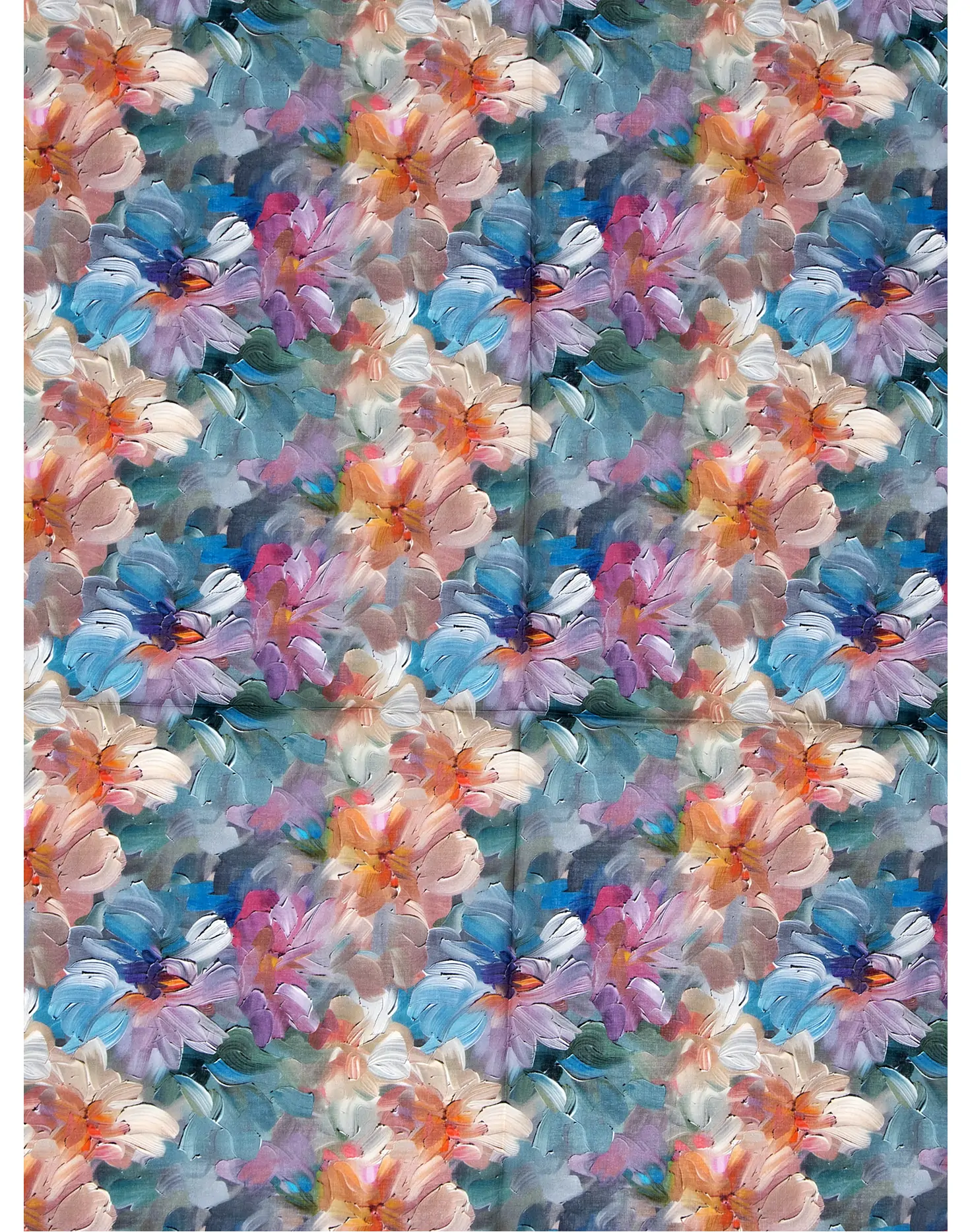 Schal mit malerischen Blumen 