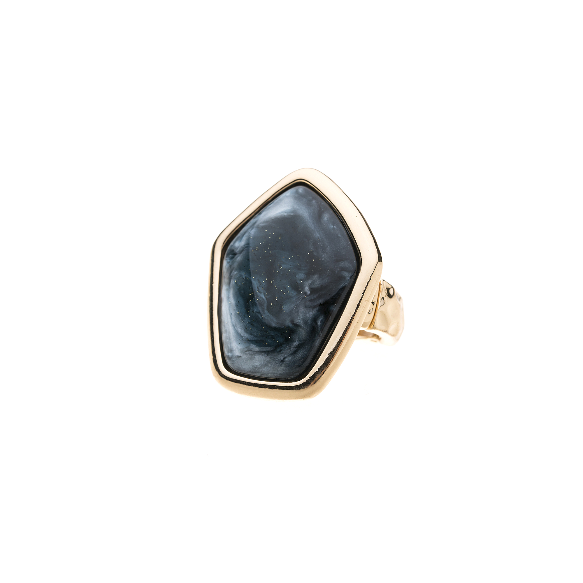 Statement Ring Fünfeck Glitzer