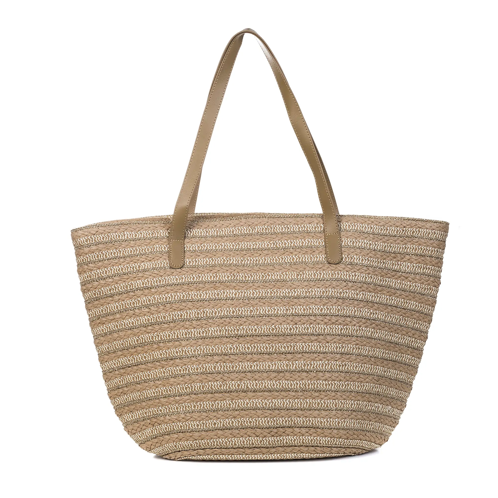 Strandtasche Papierstroh Lurex