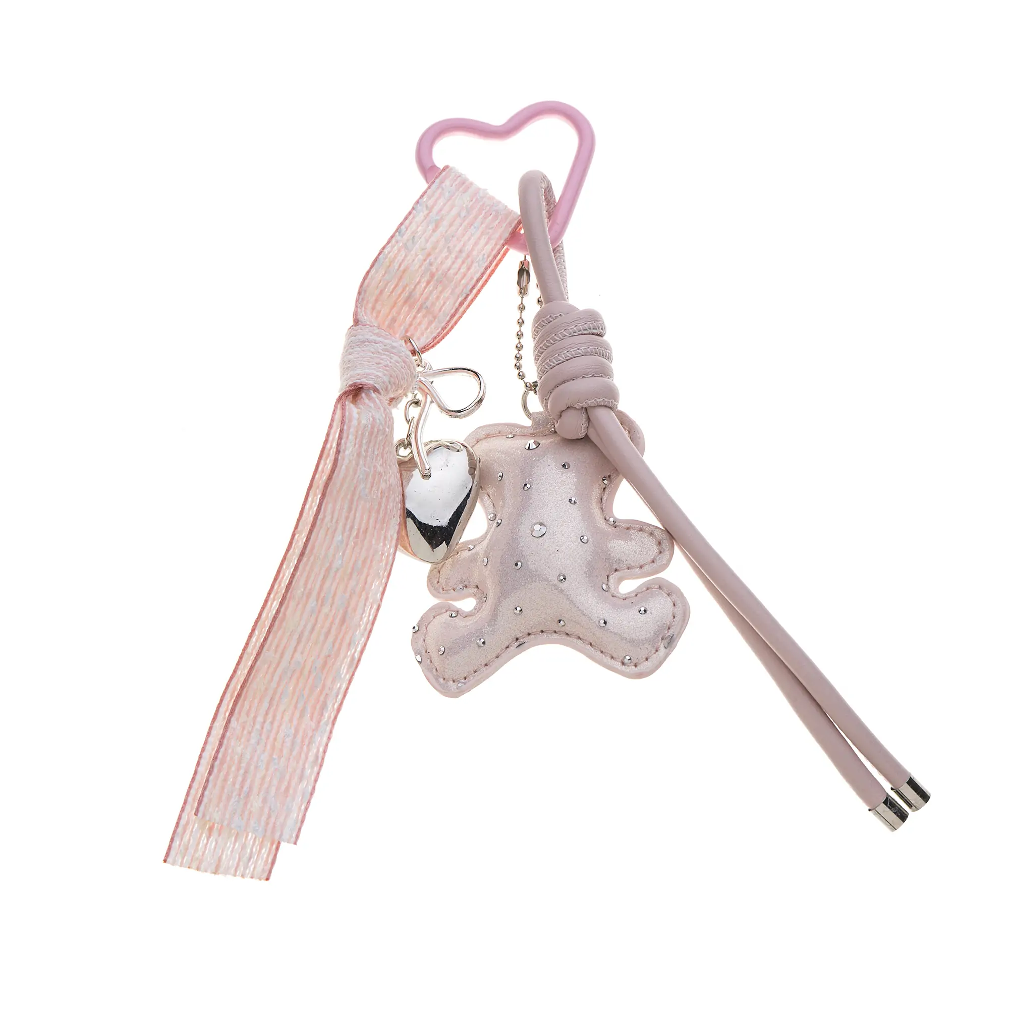Taschenanhänger Teddybär Rosa