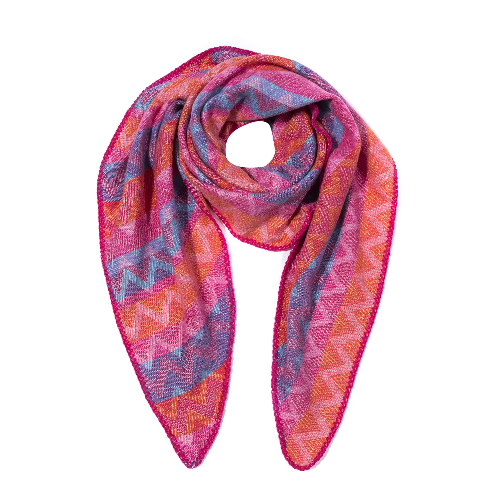 Dreieckstuch Wellenmuster Strick