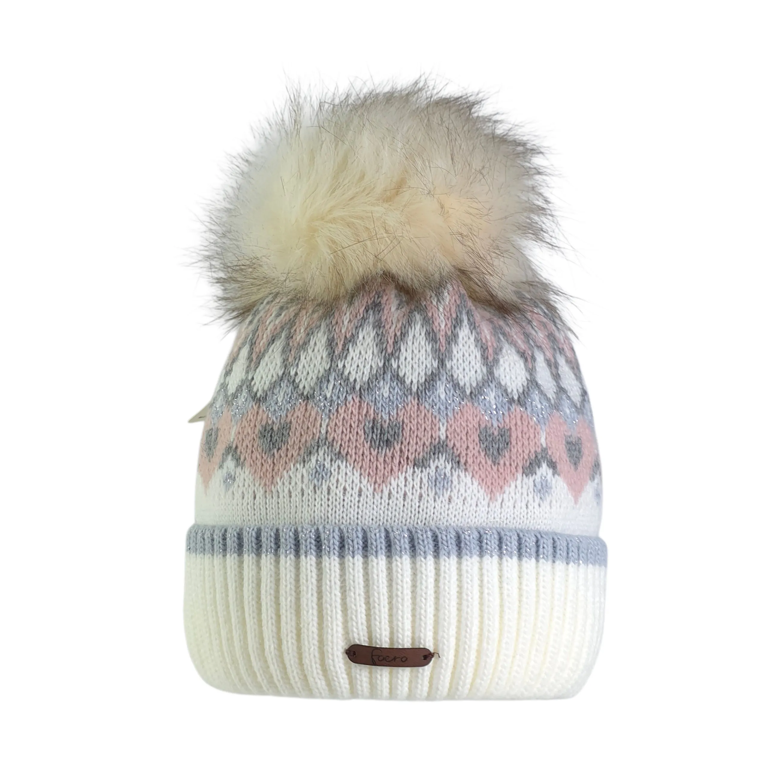 Damen Bommelmützen Norwegermuster